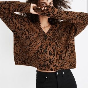 Madewell Cameron Sweater Brown Black Medium